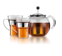 Juego de tetera Bodum Assam Set vidrio borosilicato 1 L con 2 tazas