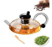 Juego de tetera de vidrio con filtro Tetera de vidrio premium resistente al calor Para té y café(Transparent)