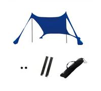 Juego de tienda de campaña portátil para exteriores, refugio de poliéster con dos varillas de hierro para acampar y picnic, parada de descanso de campamento, toldo de hierro de poliéster al aire libre