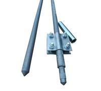 Juego de tierra profunda de 3 m, 2 x 1500 mm, diámetro de 16, galvanizado en caliente, precio de martillo (diámetro de 16 unidades, 4,5 m, 3 x 1500 mm)