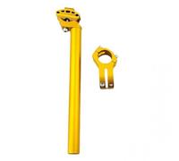 Juego de tija y vástago para bicicleta de montaña, construcción de aleación de aluminio premium, compatibilidad de 27 2 mm y 31 6 mm, longitudes de 300 mm/350 mm (dorado 31,6 x 300 mm)