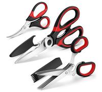 Juego de Tijeras de Cocina Con Tijeras Para Hierbas, Acero Inoxidable Profesional, Con Tapa Protectora, Multifuncional Para Pollo, Carne, Pescado, Verduras, Especias y Perejil