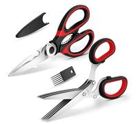 Juego de Tijeras de Cocina, Tijeras Para Hierbas, Acero Inoxidable Afilado, Con Tapa Protectora, Aptas Para Pollo, Carne, Pescado, Verduras y Perejil