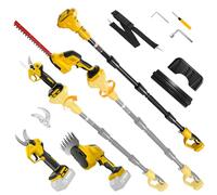Juego de tijeras de corte eléctricas y recortadora de setos, compatible con batería DeWalt de 20 V Max, mini motosierra eléctrica con extension Tree Pruner, Bush Trimmer Limb Branch Cutter