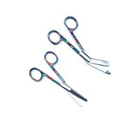 Juego de Tijeras de Enfermería Personalizadas con tu Nombre - Regalo Enfermeras - Acero Inoxidable - Tijeras para vendaje - Urgencias - Hospital - Punta Roma - Mayo - Grabado - (Geo Vintage)