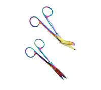 Juego de Tijeras de Enfermería Personalizadas con tu Nombre - Regalo Enfermeras - Acero Inoxidable - Tijeras para vendaje - Urgencias - Hospital - Punta Roma - Mayo - Grabado - (Arcoiris Metal)