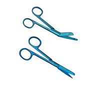 Juego de Tijeras de Enfermería Personalizadas con tu Nombre - Regalo Enfermeras - Acero Inoxidable - Tijeras para vendaje - Urgencias - Hospital - Punta Roma - Mayo - Grabado - (Plasma Azul)