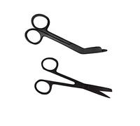 Juego de Tijeras de Enfermería Personalizadas con tu Nombre - Regalo Enfermeras - Acero Inoxidable - Tijeras para vendaje - Urgencias - Hospital - Punta Roma - Mayo - Grabado - (Stealth Black)