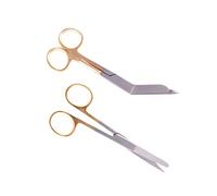 Juego de Tijeras de Enfermería Personalizadas con tu Nombre - Regalo Enfermeras - Acero Inoxidable - Tijeras para vendaje - Urgencias - Hospital - Punta Roma - Mayo - Grabado - (Dorado)