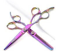Juego de tijeras de peluquería porfessional de 6 pulgadas, tijeras japonesas de corte de pelo de acero inoxidable para mujeres y hombres