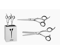 Juego de Tijeras e-kwip Ed 55 Education Set 5,5 Pulgadas Peluquería + Entresacar