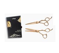 Juego de Tijeras e-kwip Kuro Rosa Oro Set 5,5 Pulgadas Corte + Entresacar
