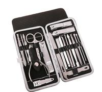 Juego de tijeras for uñas multifuncionales for el hogar, herramientas manicura for, adecuadas for viajes y belleza, Kit portátil viaje, 19 piezas Kits de aseo profesional(04)