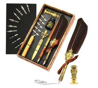Juego de tintas para bolígrafos de caligrafía de plumas | Bolígrafo antiguo para escribir | Bolígrafo, de sellado, sello de sello, herramienta de sobre, el mejor kit de regalo para escribir, dibujar,