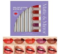 Juego De Tintes Labiales | 10 Barra De Labios Para Mujeres - Lápiz Labial de Larga Duración a Prueba de Manchas, Kit de Maquillaje para Mujeres y Niñas, para Uso Diario, Viajes, Citas y Bodas