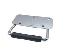 Juego de tiradores de metal con resorte para caja de herramientas, gabinete, cajón, maletín de vuelo, caja de aluminio y baúl resistente, construcción de hierro plateado, agarre suave, fácil