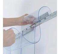 Juego de tiras de PVC ajustables para puerta, 270 cm de ancho x 150-300 cm de alto, fácil instalación para talleres y almacenes nergética, resistente al polvo, perfecto para pasillos y