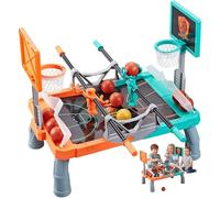 Juego de Tiro de Baloncesto de Mesa: diversión de Duelo y puntuación para 2 Jugadores, Noche de Juegos Familiar interactiva con Mini Aros y 10 Pelotas - Tiro de Baloncesto