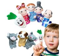 Juego de títeres de dedos para la hora del cuento, juego de accesorios para cuentos y lectura de 8 piezas títeres con dedos | Estimulante Sensorial Herramienta Pedagógica Educación Inclusiva