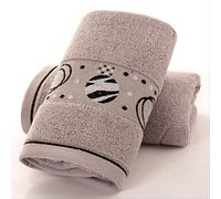 Juego de Toallas, 2Pcs Toalla de Algodón, Absorbente de Agua Suave No Perder el Cabello Lavado de la Cara Toalla Doméstica Toalla de Viaje Deportes Toalla Gris, GYDHJSSJ, el Grey