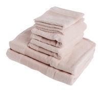 Juego de toallas Air Cloud de Modern Threads (6 piezas): 100 % algod n de 500 g/m , secado r pido y suave color rosa.