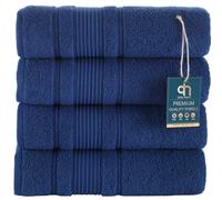 Juego de toallas de baρo Qute Home de 4 piezas, 100 % algodσn turco, de primera calidad, de secado rαpido, suaves y absorbentes. Incluye 4 toalla