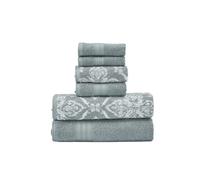 Juego de toallas reversibles Amaris de Modern Threads, de 6 piezas, en jacquard te ido en hilo - Toallas de ba o, toallas de mano y toallitas - S