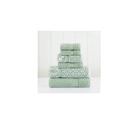 Juego de toallas reversibles Modern Threads Trefoil Filigree de 6 piezas, con hilo te ido en jacquard - Toallas de ba o, toallas de mano y toalli