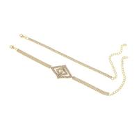 Juego de tobilleras con cuentas, 2 pulseras de tobillo de playa con cadena de tenis con rombos y circonita cúbica, Circonia cúbica