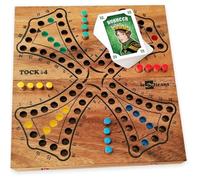 Juego de TOC a 4 Colores - Tock de 2 a 4 Jugadores, Juego de Mesa Familiar, Madera Maciza Eco-Responsable, Marca Francesa Le Délirant® - Normas CE - Juegos de Viaje