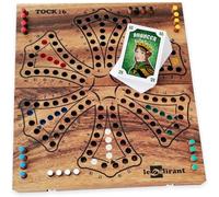 Juego de TOC a 6 Colores - Tock de 2 a 6 Jugadores, Juego de Mesa Familiar, Madera Maciza Eco-Responsable, Marca Francesa Le Délirant® - Normas CE - Juegos de Viaje