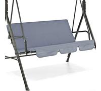 Juego de toldo protector para 2 sillas columpios de 3 plazas para exteriores (150 x 50 x 10 cm, gris)