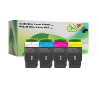 Juego de tóner de 4 colores compatible con Lexmark C2325/C2535/C2425 y MC2325adw/MC2535adwe/MC2425adw/MC2640adwe | Negro/Cian/Magenta/Amarillo | Estándar/Alto/Extra Alto Rendimiento