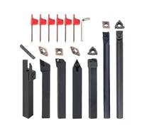 Juego de torneado 7 unids/set 10/12 MM juegos de herramientas de torneado MGEHR SDJCR SDNCN SCLCR SER SNR con 7 Uds insertos(10MM SET 2)