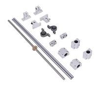 Juego de Tornillos Acoplador de Ejes de 8 Mm Kit de Cojinete de Cojinete de Asiento Soporte de Eje de Doble Riel para Instalación T8 de 500 Mm Tornillo de Montaje de Cojinete
