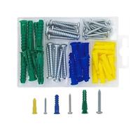 Juego de tornillos autoperforantes con tacos for pared, tacos for paneles de yeso, pernos de expansión, columnas for tubos M3, M3.5, M4, M4.2, M5, M6, M8, M10(66pcs)