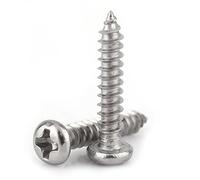 Juego De Tornillos Autorroscantes 200Pcs / Set Tornillos De Metal De Acero Inoxidable Ss304 Pan/Flat/Truss Head M3 6Mm ~ 30Mm Surtido Hardware De Sujetadores(Cabeza Del Plato)