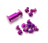 Juego de tornillos Butterfly 535 de metal, kit de 12 piezas para fijación de núcleo de pivote central de raqueta, plata (morado)