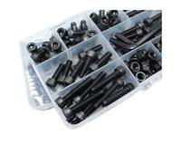 Juego de tornillos cabeza hexagonal negra M2 M3 M4 M5 M6 DIN912 12,9 tuerca tornillo Allen con pernos tapa botón acero llave(400pcs M3M4M5)