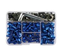 Juego De Tornillos Carenado Motocicleta Para KAWASAKI Para VERSYS 650 Para NINJA 300 400 ZX6R Para VULCAN S ZX10R KLX250 bicicletas calle(Blu)