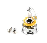 Juego de tornillos cromados para guitarra eléctrica, para enchufe de 6,35 mm, piezas empotradas de guitarra eléctrica