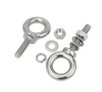 Juego de tornillos de anillo de elevación de acero inoxidable 304 con tuercas y arandelas de grado marino. Tamaños M10, M12, M14, M16, M18, M20, M22, M24, M27 y M30.(M10x20mm 2sets)