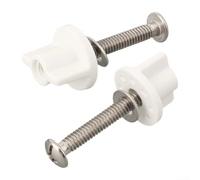 Juego de tornillos de bisagra para asiento de inodoro M6, diseño montado en la parte superior para una fijación segura y estable, fácil instalación, 4,5 cm, plástico, metal, se adapta a múltiples