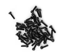 Juego de tornillos de cabeza hexagonal de acero al carbono de aleación negra - Accesorios para herramientas de reparación - 24 piezas para equipos para el hogar y la oficina (50 piezas) (M3*12