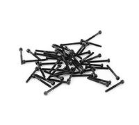 Juego de tornillos de cabeza hueca, Akozon Tornillos de cabeza hexagonal negra M3 Aleación de grado 12.9 Acero carbono(M3*30mm,Partially Threaded-50 pcs)