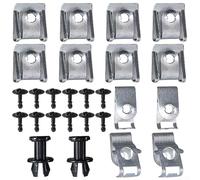 Juego de tornillos de fijación de cubierta de motor de 26 piezas compatible con - para A4 B8 2008-2017 A5 2008-2012 - para Q5 2008-2018 Juego de sujetadores de plástico de metal
