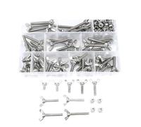 Juego de tornillos de mariposa con tuerca, acero inoxidable M3 M4 M5 M6 M8, cabeza de mariposa, kit de pulgar(M8 90pcs)