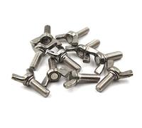 Juego de tornillos de mariposa de acero inoxidable 304 M6x35, 20 unidades