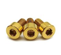 Juego de tornillos de tuerca de bloqueo para guitarra de acero inoxidable y aleación negra y titanio - estilo rosa - MonsterBolts
