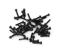 Juego de tornillos hexagonales de acero al carbono de aleación negra - Accesorios para herramientas de reparación - 24 piezas para electrodomésticos y de oficina (50 unidades) (M3 x 16 mm, 50 piezas